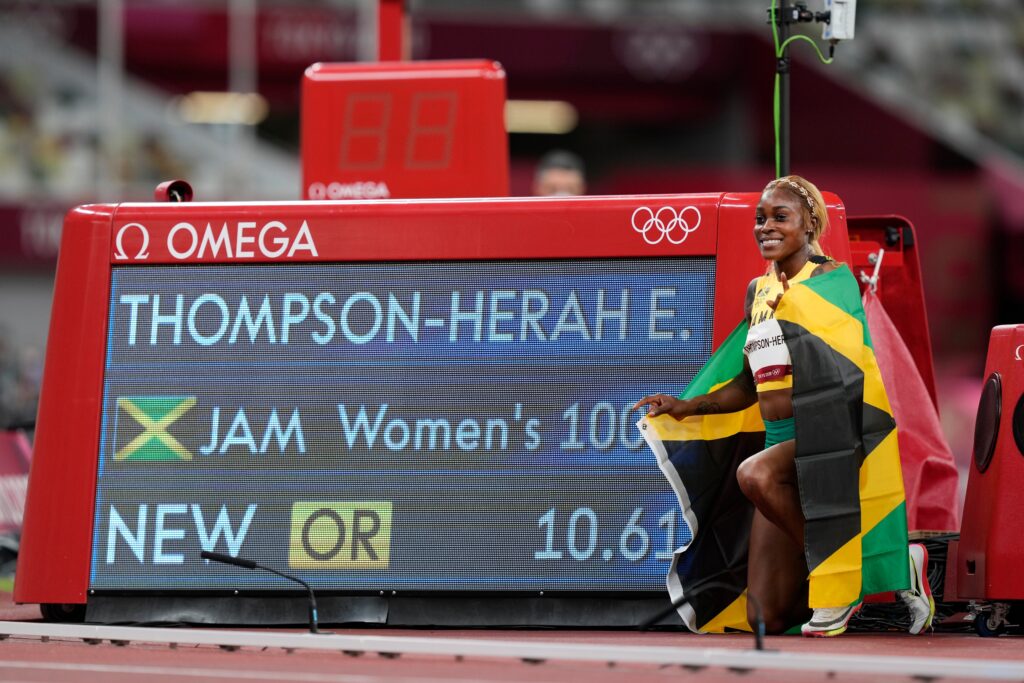 Jamaican Sprinter Elaine Thompson-Herah Sets New Olympic Record in the Women’s 100 Meters