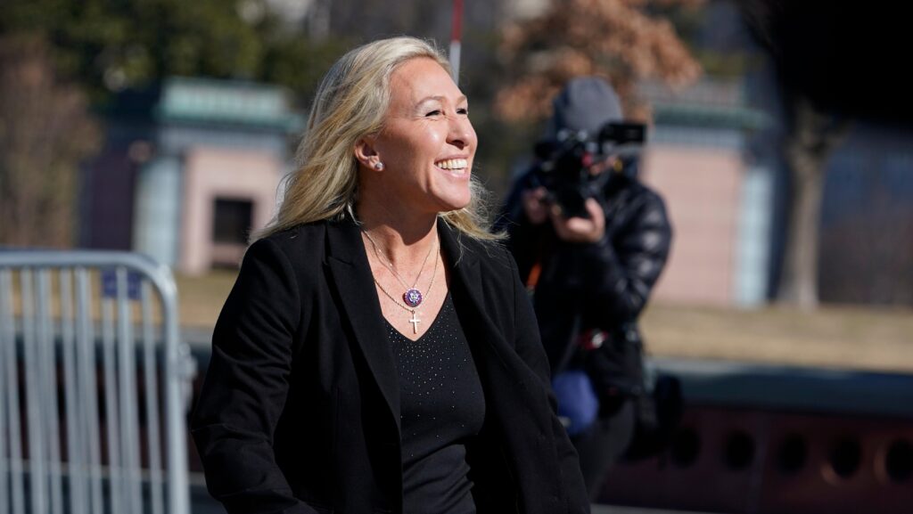 Marjorie Taylor Greene Greets ‘Yellow People’ At Conservative Youth Group Event