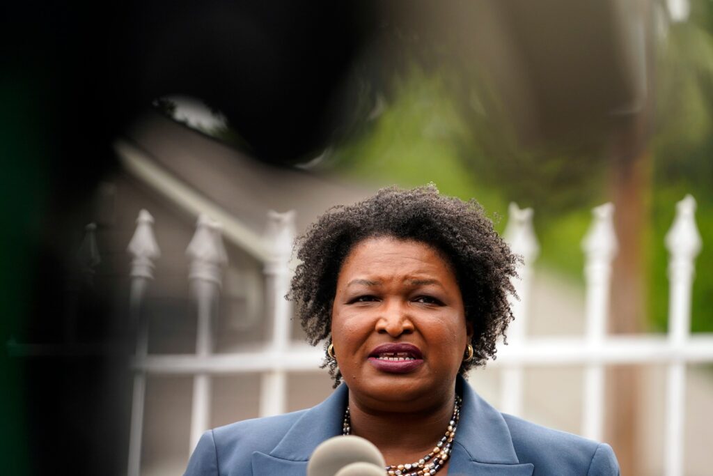 Abortions and Gun Laws Center Stacey Abrams Campaign Ad