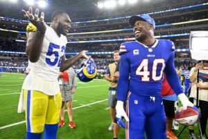 LA Rams All Wore “Choose Love” Helmet Decals For Last Night’s Season Opener Against Buffalo Bills