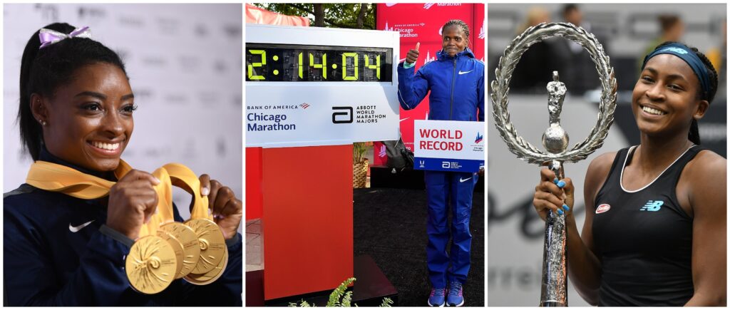 'Yes, I Am Good at This': Simone Biles, Coco Gauff and Brigid Kosgei Were a #BlackGirlMagic Trifecta on Sunday