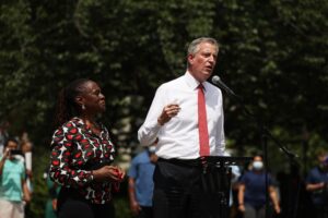 Bill de Blasio Gestures at…Hints at…Suggests He Will Do the Right Thing by Saying He Will Cut Funding From NYPD