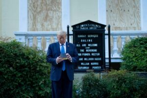 The Punk-Ass President Had Peaceful Protesters Tear-Gassed So He Wouldn’t Look Like a Bunker Bitch