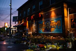 George Floyd Mural in Minneapolis Defaced for the 2nd Time