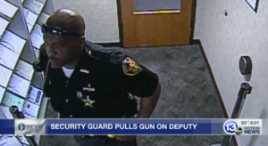 Watch: White Security Guard Pulls Gun on Black Cop in Full Uniform Because the Black Cop Had a Gun
