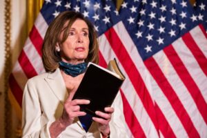 Oh, We Holding Up Bibles? Nancy Pelosi Holds the Good Book While Asking Trump to Become Healer-in-Chief