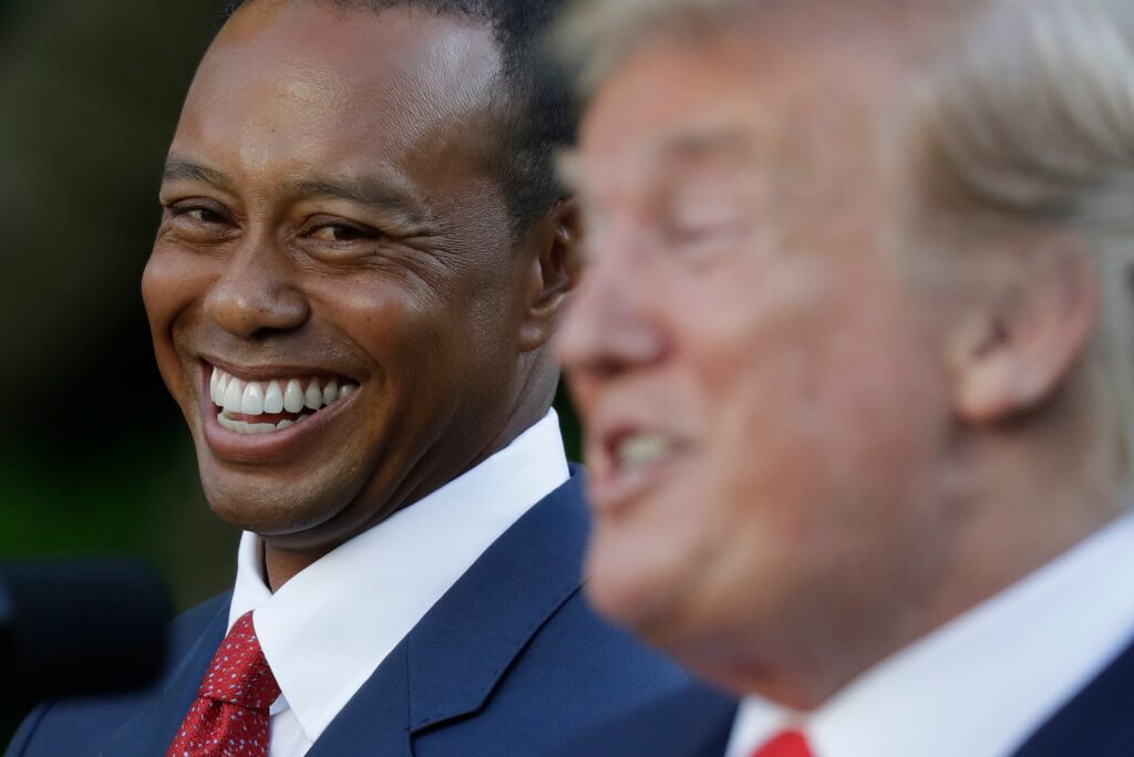Trump Rides High on the Tiger: Awards Woods Presidential Medal of Freedom