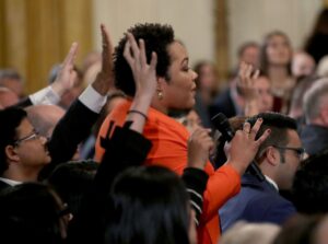 When Did White House Correspondent Yamiche Alcindor Become a Necklace? Because She Stays on Trump’s Neck