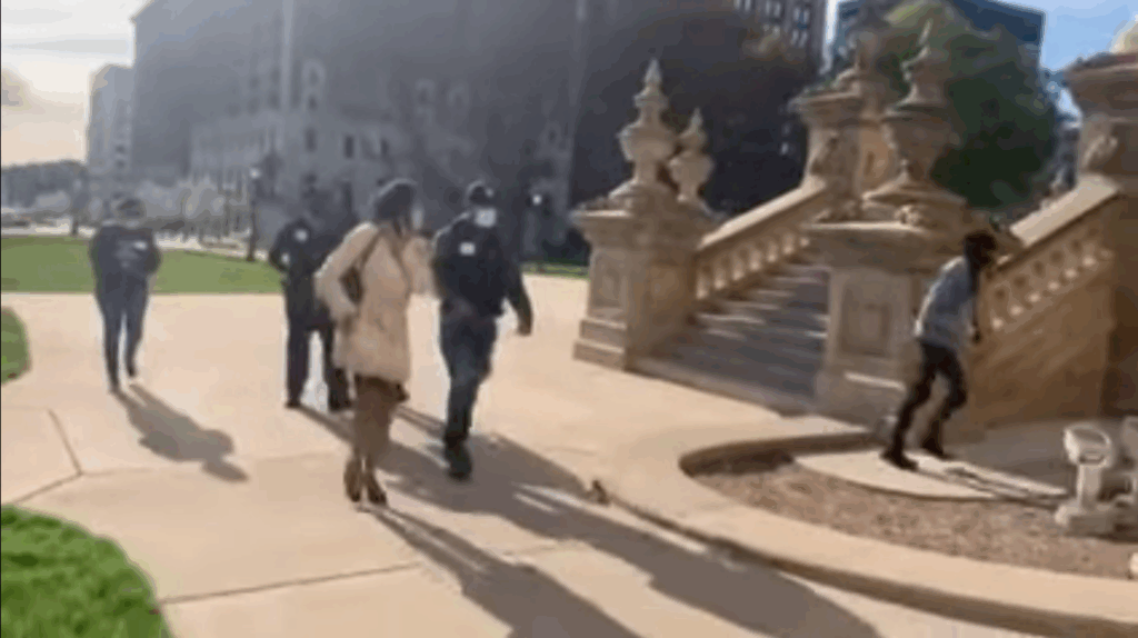 Armed Black People Escort Michigan Lawmaker Into State Capitol Building