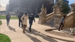 Armed Black People Escort Michigan Lawmaker Into State Capitol Building