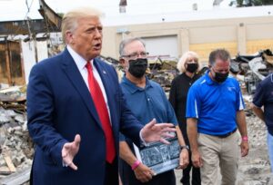 Owner of Destroyed Kenosha Business Declines Photo Op With Trump, So Trump Gets Store’s Former Owner to Do It Instead